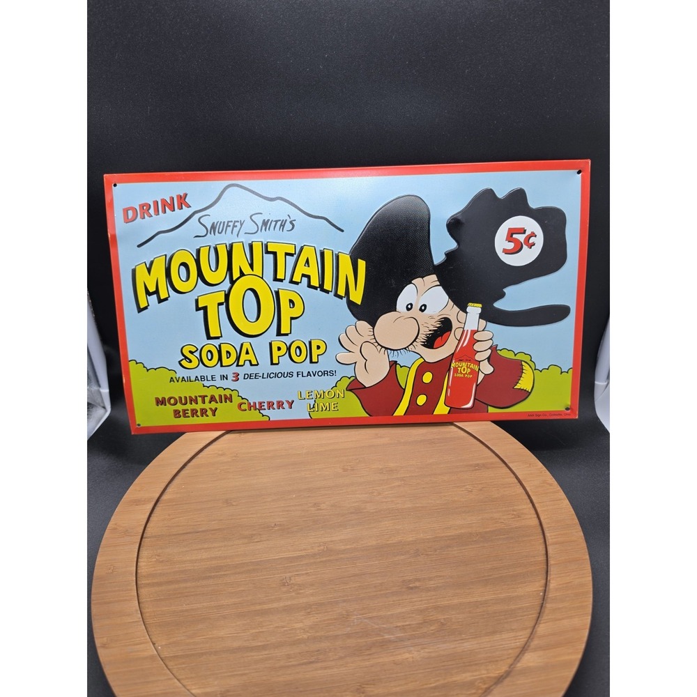 Snuffy Smith's Mountain Top Soda Pop Metal Sign Man Cave Theater Decor